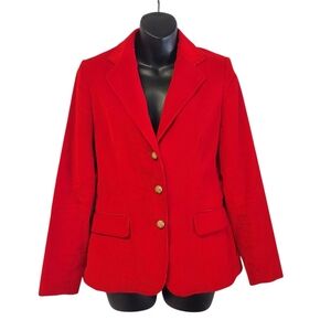Vintage Ah! Austin Hill Red Chunky Corduroy Blazer Jacket Women’s Size Small